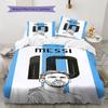 Biancheria da letto con motivo Messi, Set piumino Copripiumino Federa Regalo di compleanno per la casa(1 * copripiumino + 2 * federa, senza nucleo)