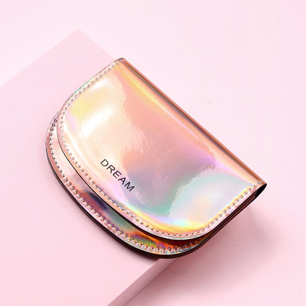 

Pu Leather Coin Purse Laser Card Wallet Portable Coin Bag Women