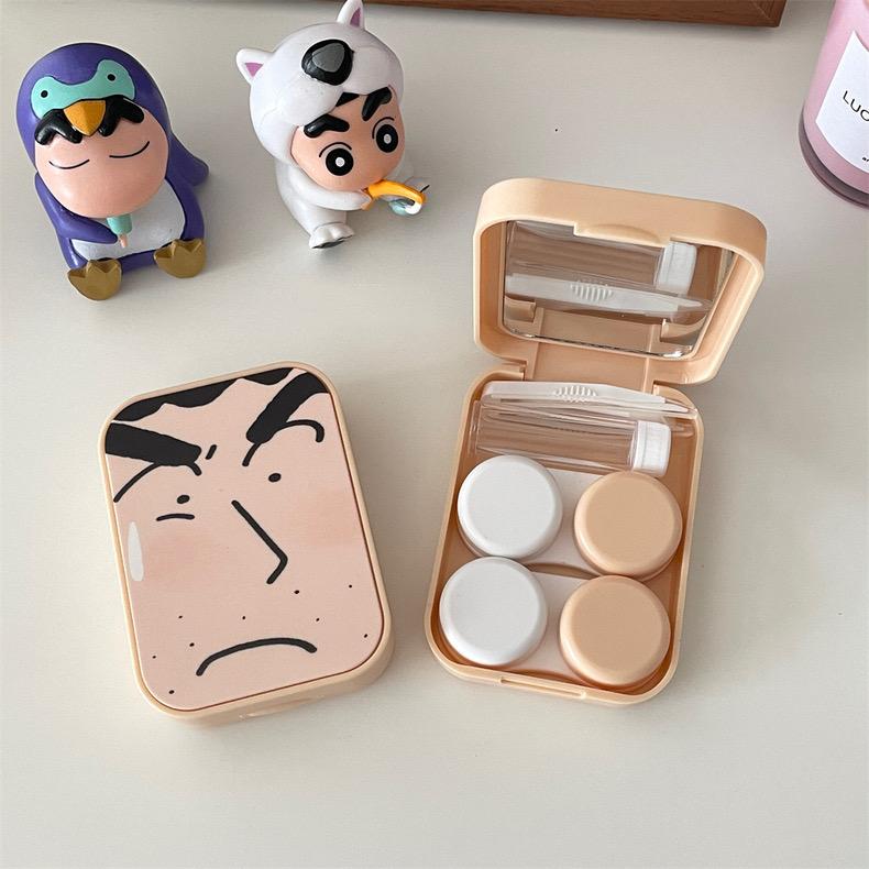 

Crayon New Shin-Chan Anime Figures Cartoon Contact Lens Cases Multi-Pack Storage Box Contact Lens Case Eyewear Accessories Gift