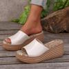 Fashion Sexy Peep Toe White Slippers Women 2025 Summer Chunky Platform Wedges Sandals Women Super High Heel Anti Slip Sandalias Mujer