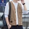 Men's Fleece-Lined V-Neck Warm Knit Vest
