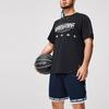 Li-Ning Badfive Letter Print Round Neck Quick-Dry Breathable Short Sleeve T-Shirt Men Tops Black ATSU079-6