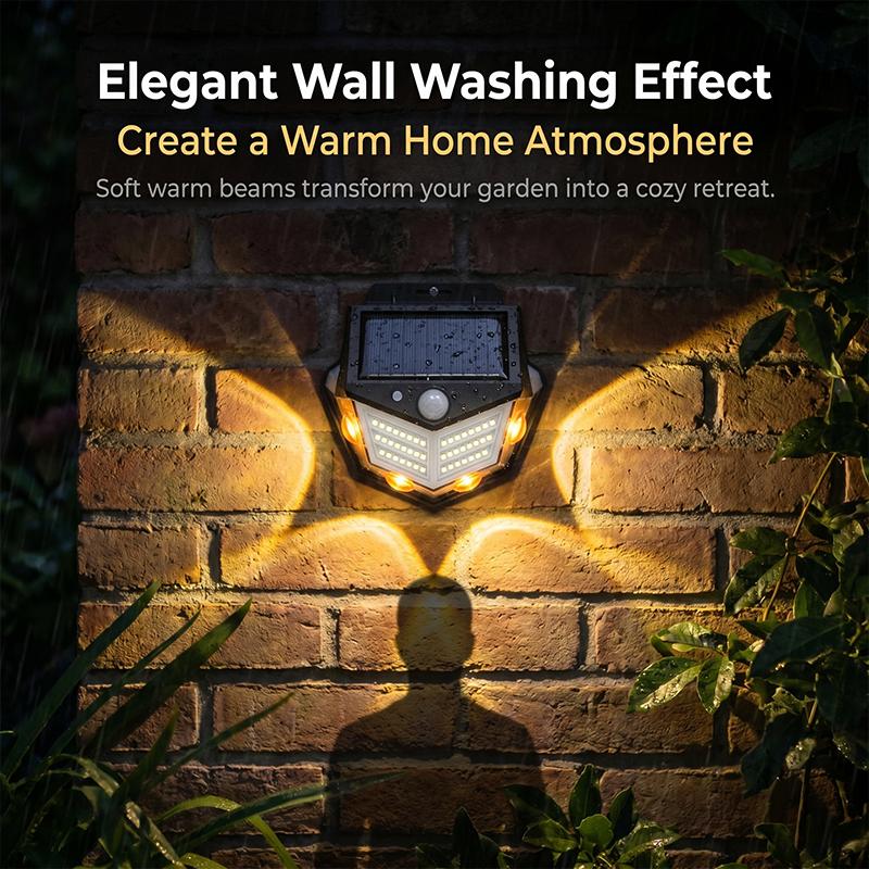 Multifunctional Solar Lamp Outdoor Garden Decoration Solar LED Light Waterproof Sunlight Powered Spotlight with Motion Sensor