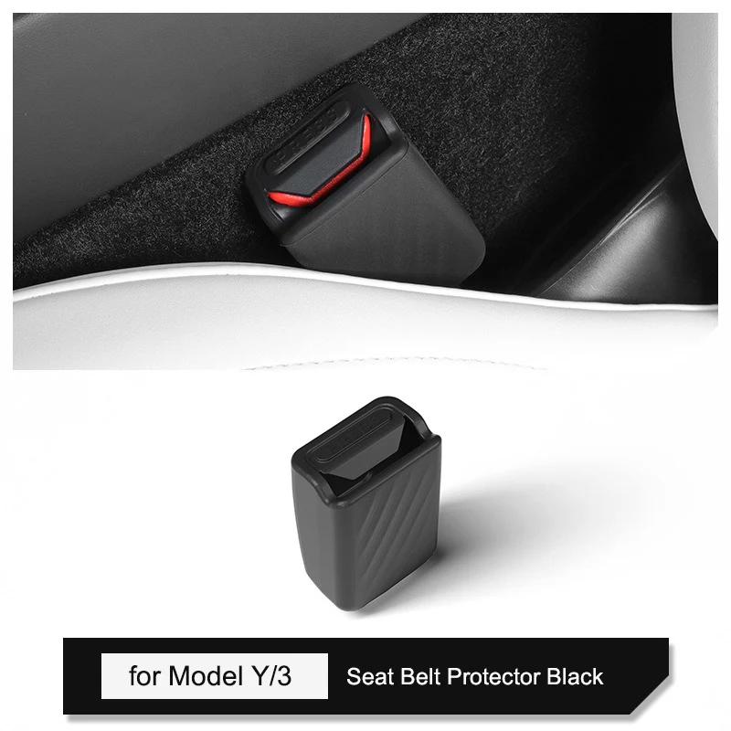 

For Tesla Model Y Juniper 2020-2025 Front Seat Belt Silicone Protector Full Cover For Model 3 Seat Seatbelt Buckle Base Covers