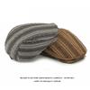 Spring Summer Cap Women's Beret British Vintage Striped Cap Men Peaked Cap