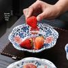 Elegante Retro Keramik Kuchen- und Obstschale auf hohem Fuß
