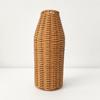 Rattan-Look Plastic Vase Long-Lasting for Reading Nook