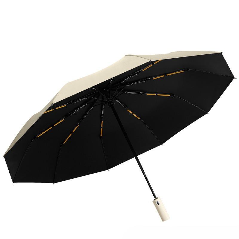 Sun and Rain Umbrella 24-Bone Folding Automatic Umbrella Casual Style Compact Umbrella UV Resistant for Travel Leisure Socia