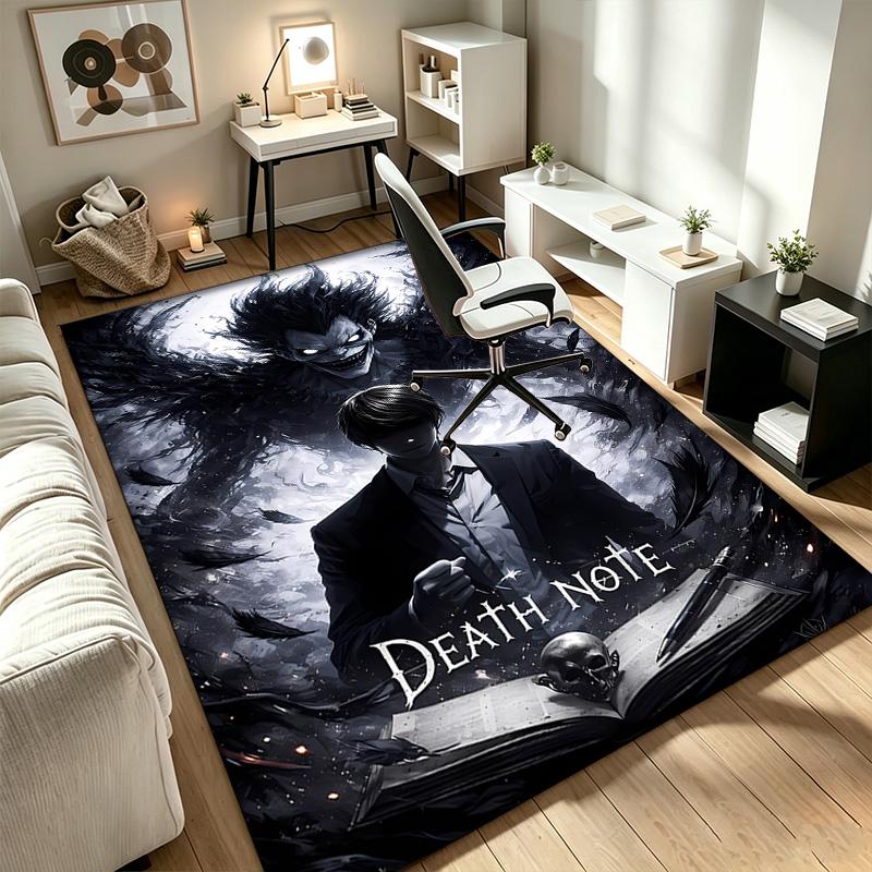 Death Note A rug suitable for office chair areas living rooms and computer desks perfect for home offices and an ideal holiday gift