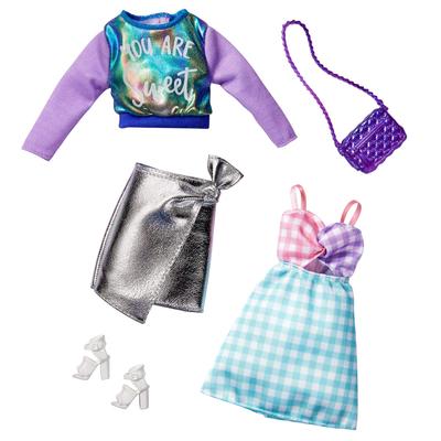 barbie Fashion Silver and Pastel Doll Accessories for Ages 3 and Up 2-Pack Dress-Up (GHX62)