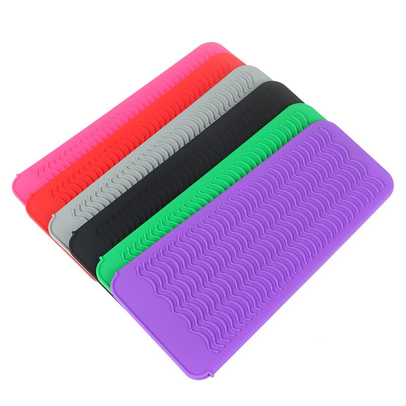 Curling Iron Hair Straightener Non-Slip Flat Iron Silicone Heat Resistant Mat