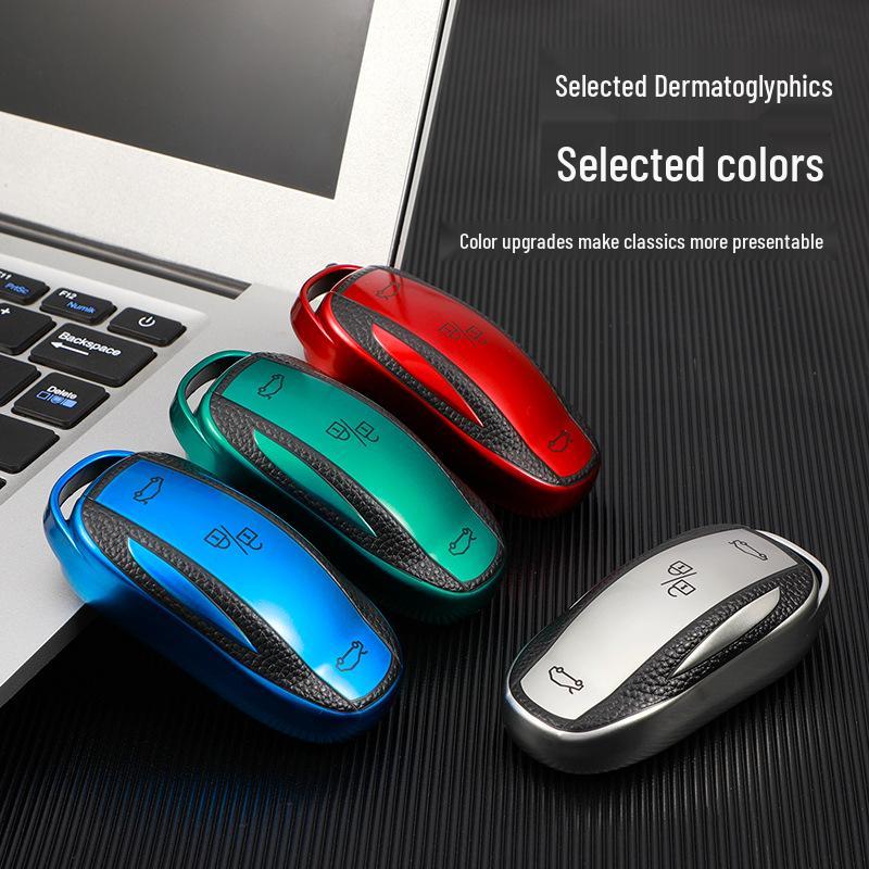 Tesla Model X Interieur Leder Schlüsselhülle