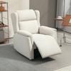Recliner, Adjustable Upholstered Chair with Footrest, Reclines 160 degrees, Linen Look, Quick Assembly, Beige