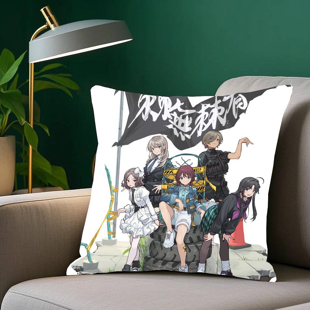 Anime Girls Band Cry Pillow Case Home Decor Throw For Sofa Bed Car Room Decor Gift Idea