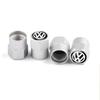 SVLHP1 4Pcs Car Logo Metal Wheel Tire Valve Stem Caps Accessories For Volkswagen VW GTI R Golf 5 7 6 4 Polo Tiguan Passat Jetta Lavida