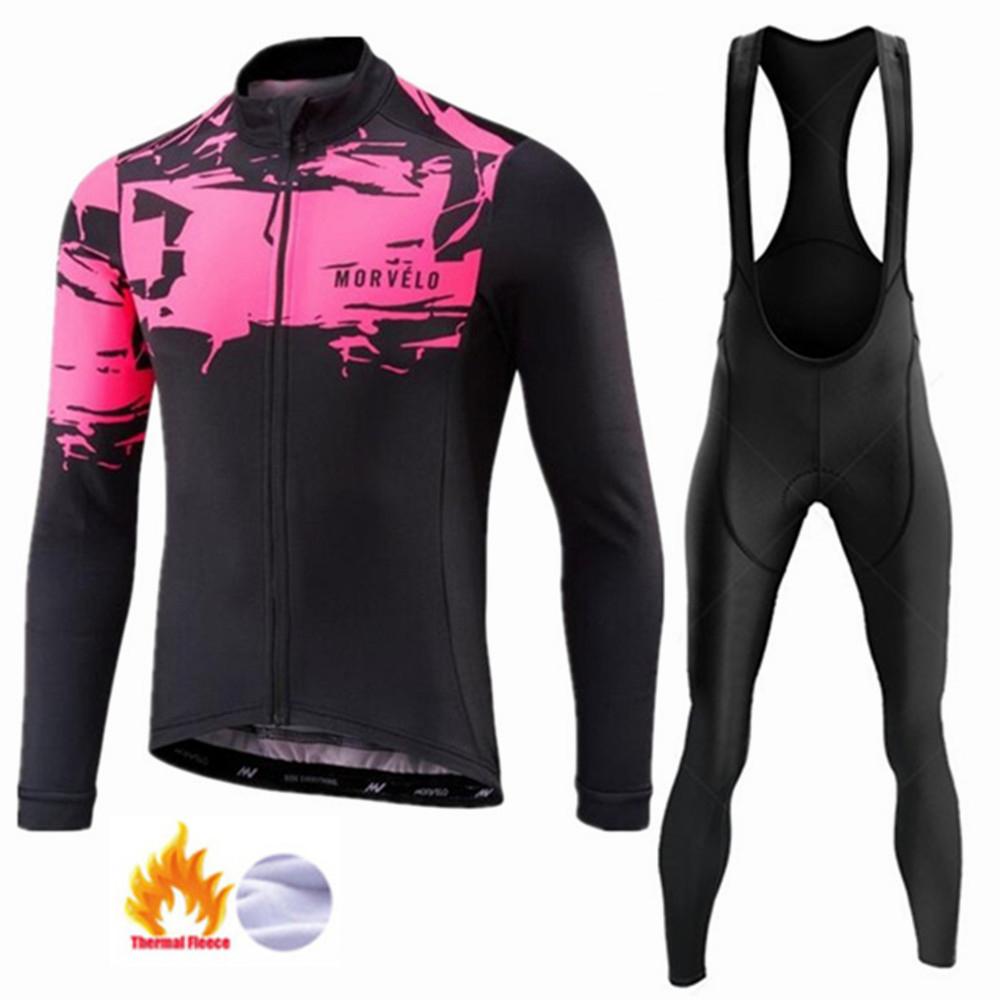 2026 Winter Warm Cycling Clothing Set  Fleece Cycling Jersey  Mtb Male Clothing Man Clothes Men's Bike  Thermal Mens Bicycle Pants Set Suit Outfit