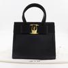 Salvatore Ferragamo Vara Ribbon Handbag BA214178 2WAYShoulder Black Calfskin Women Used