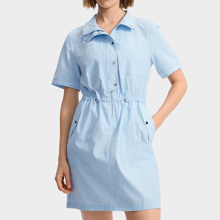 New FILA Emerald Short Sleeved Dresses Women's Mist Aqua Blue BU F11W534313F-BU