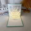 3D Musical Birthday Cake Card LED Light Pop-Up Greeting Cards with Envelope for All Occasion Girl Kid Wife Postcards Drop Ship