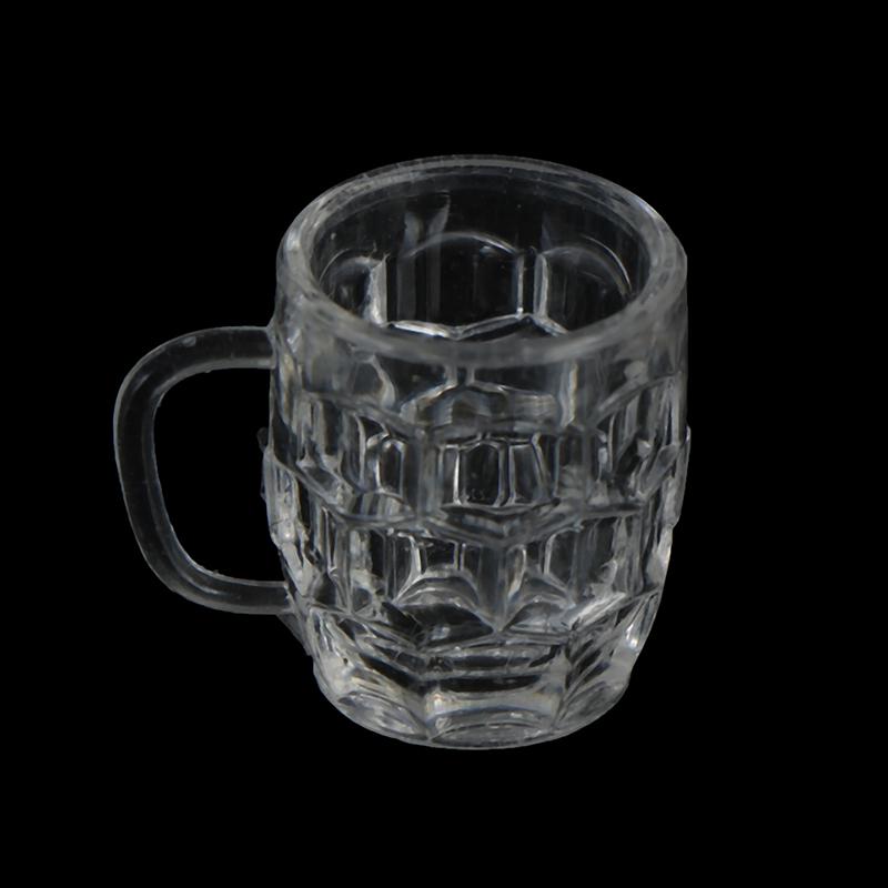 2Pcs 1:12 Dollhouse Mini Resin Wine Glass Simulation Drink Cup Model Toys