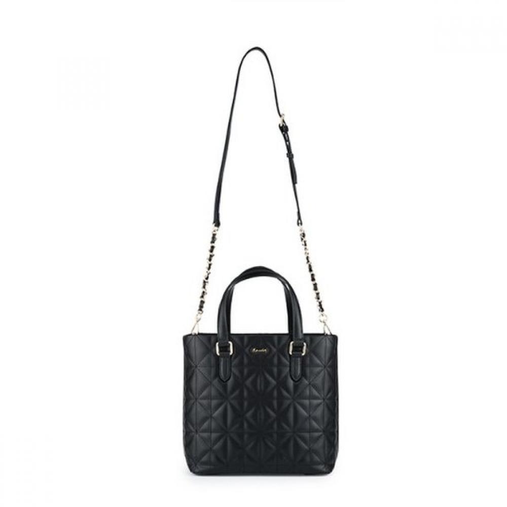 Kumkang Women Small Quilting Tote Bag Black Bagto2401wrenf1
