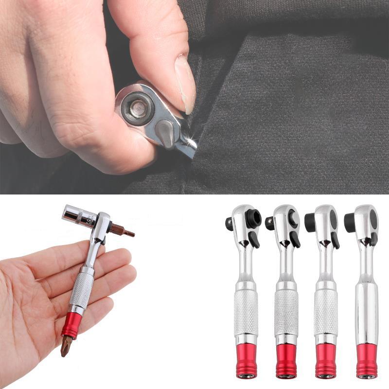 Double Head Fast Ratchet Wrench 1/4 Ratchet Double-Ended Mini Socket Wrench Set Bicycle Workshop Tool Hand Tools