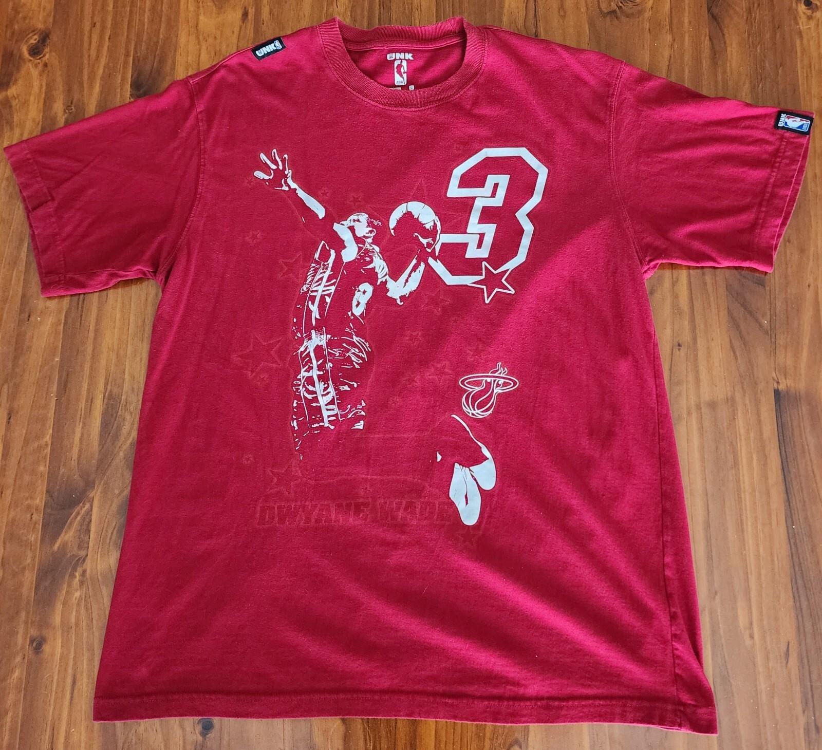 D Wade Tee Large Unk NBA Basketball Miami Heat Lebron James Sports USA Unisex T-Shirt XXXL