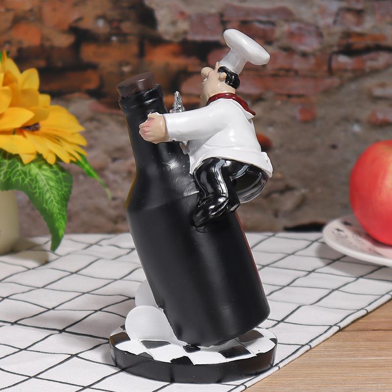 Chef Sculpture Series Exquisite Resin Crafts Home Decoration Art Sculptures for Kitchen, Dining Table,  and Hallway Decor