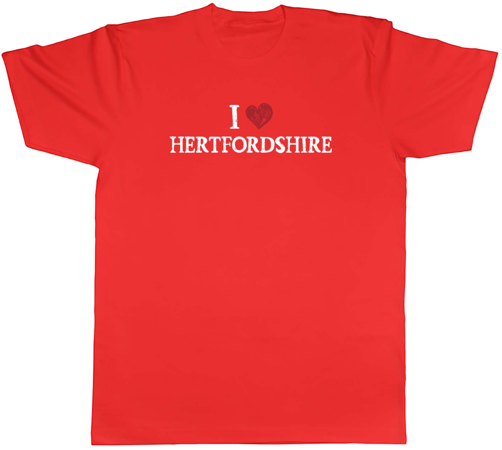 I Love Hertfordshire Unisexs TShirt Historic Countryside Cathedral Tee Gift S