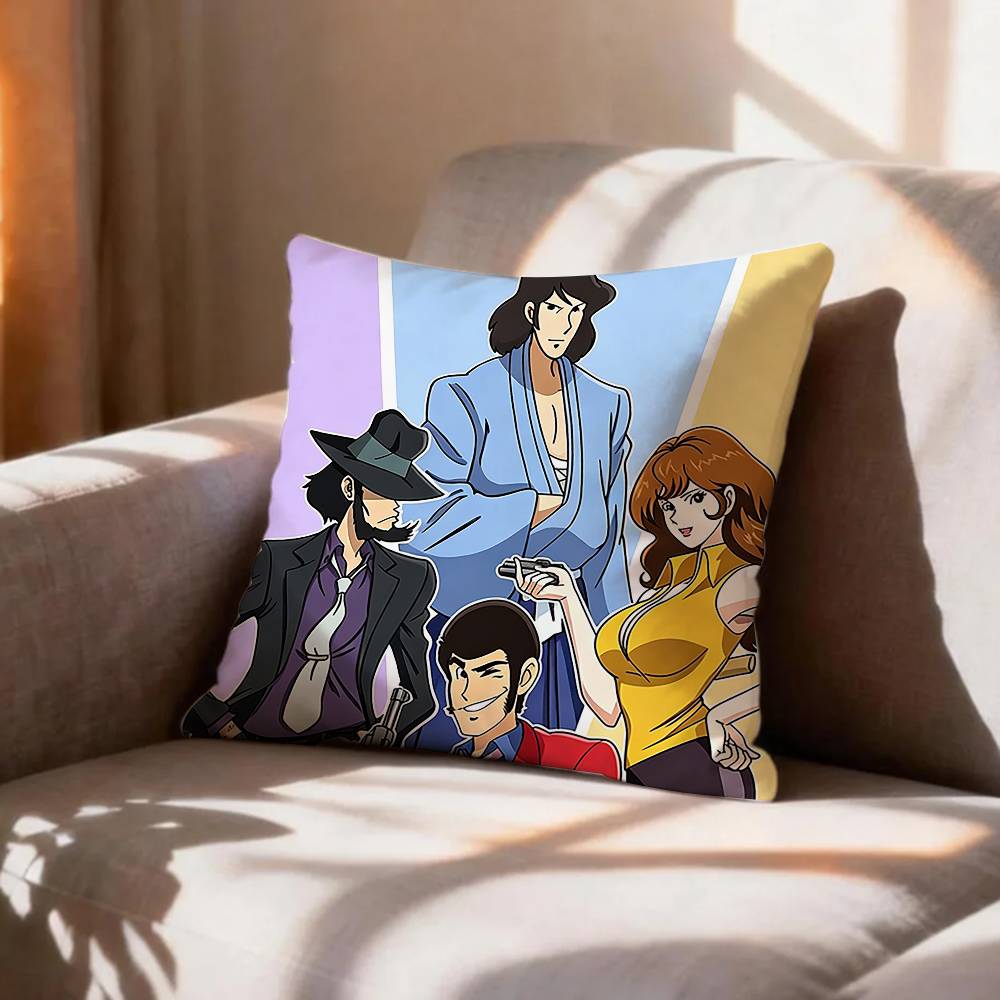 COOL LLupin the Third Pillow Case Pattern Printed Pillowcase For Living Room Sofa Cushion Cover