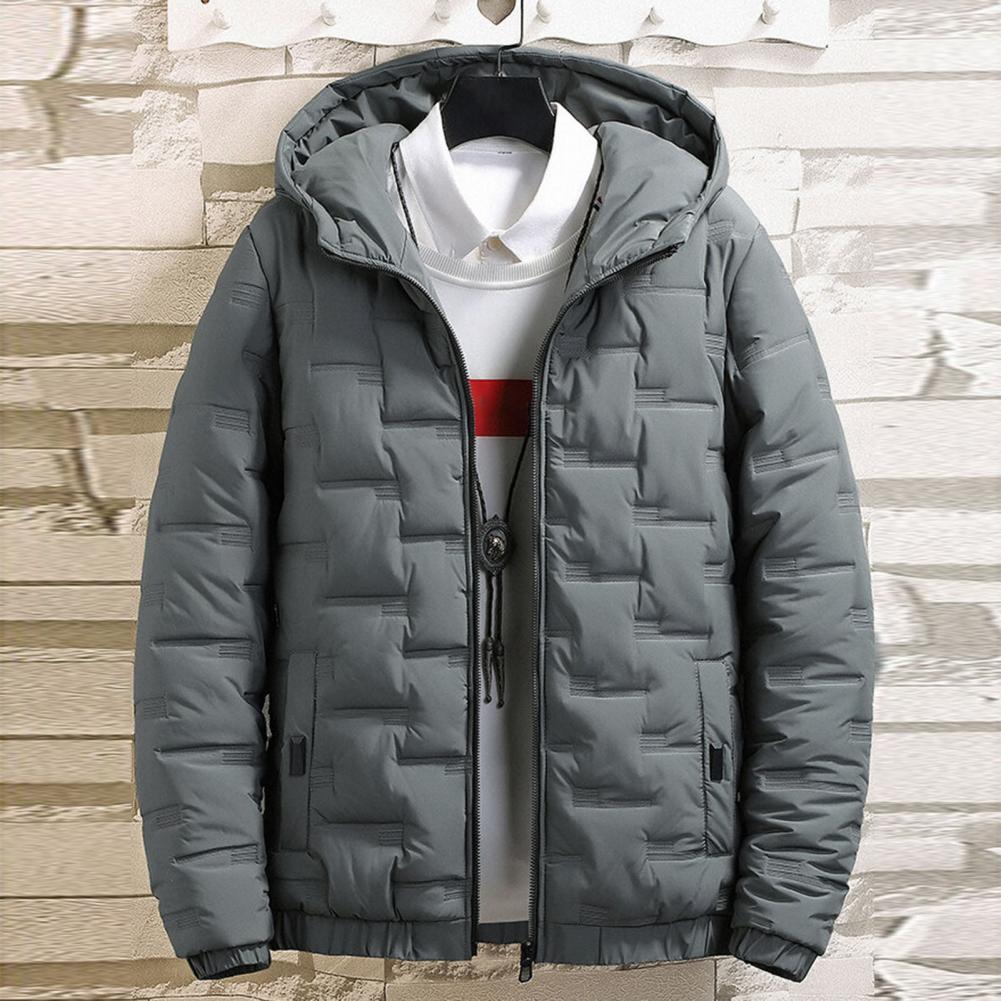 Giacca imbottita in cotone Giacca da uomo Giacca invernale casual di grandi dimensioni con cappuccio imbottito