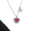 925 Sterling Silver Luxury Quality Jewelry Red Heart Necklaces With Pendant For Women Accessories Wholesale Jewellery Argent 925