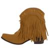 Thick-heeled High-heeled Tassel Sleeve Bootie Short Boots  Boots Women's Boots