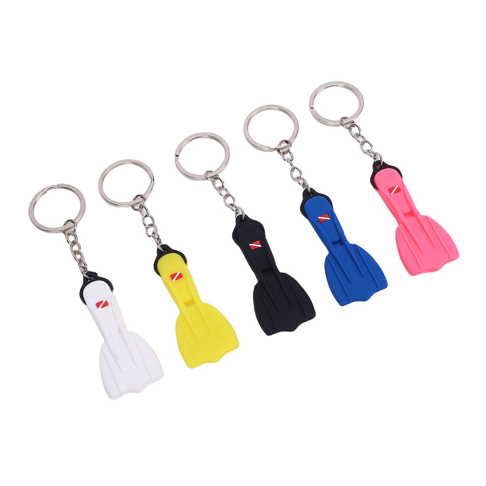 

5 шт. брелок-ласта для дайвинга, силиконовый декоративный брелок-сувенир для дайвинга для дайвинг-вечеринки