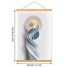 Magnetisches hängendes Gemälde mit geometrischen Bildern, dekoratives Gemälde, Scroll-Fotobild mit solidem Poster-Clip, Wanddekoration