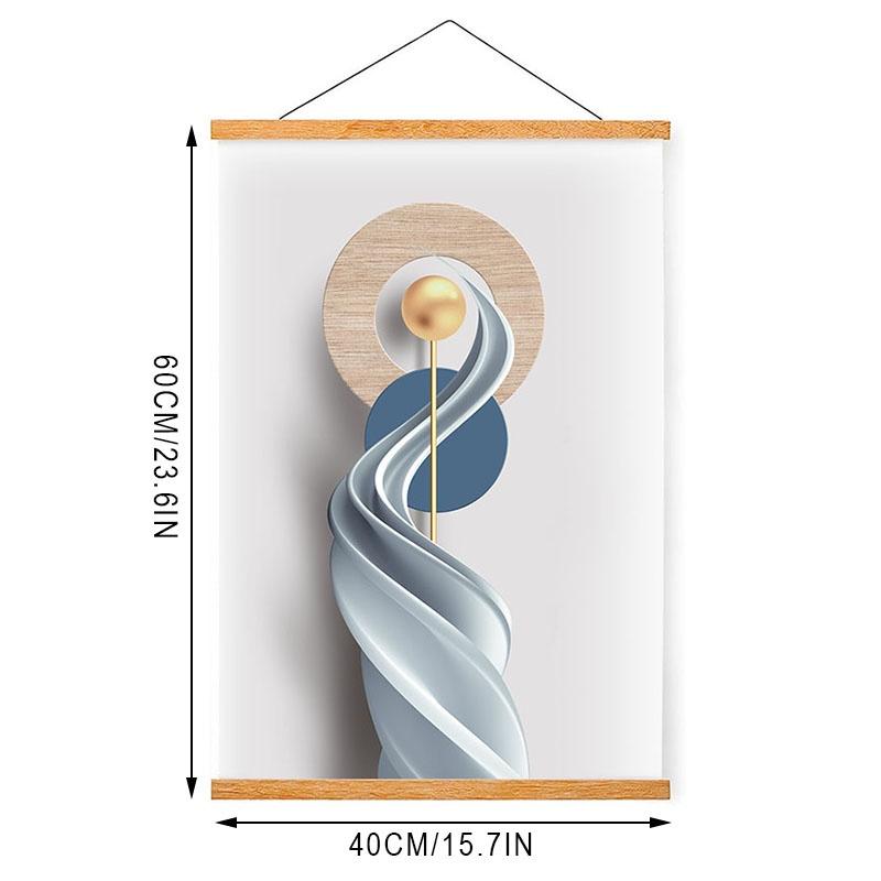 Magnetisches hängendes Gemälde mit geometrischen Bildern, dekoratives Gemälde, Scroll-Fotobild mit solidem Poster-Clip, Wanddekoration
