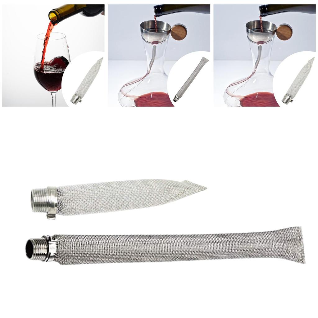 Home Brewing Stainless Steel Beer Filter Tube Durable Mesh Strainer Easy Install Bazooka Screen for Beer