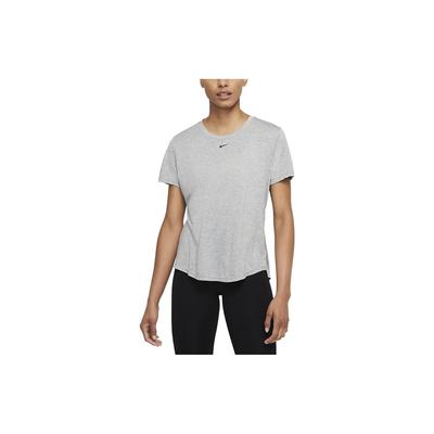Camiseta Dri-FIT One Sólida com Logo Gola Redonda Manga Curta Feminina Tops Cinza-Granito DD0639-073