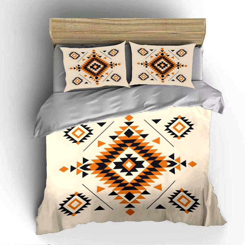 Geometric Tribal Pattern 3-Piece Bedding Set Bedding set (1 duvet cover, 2 pillowcases, duvet not included)
