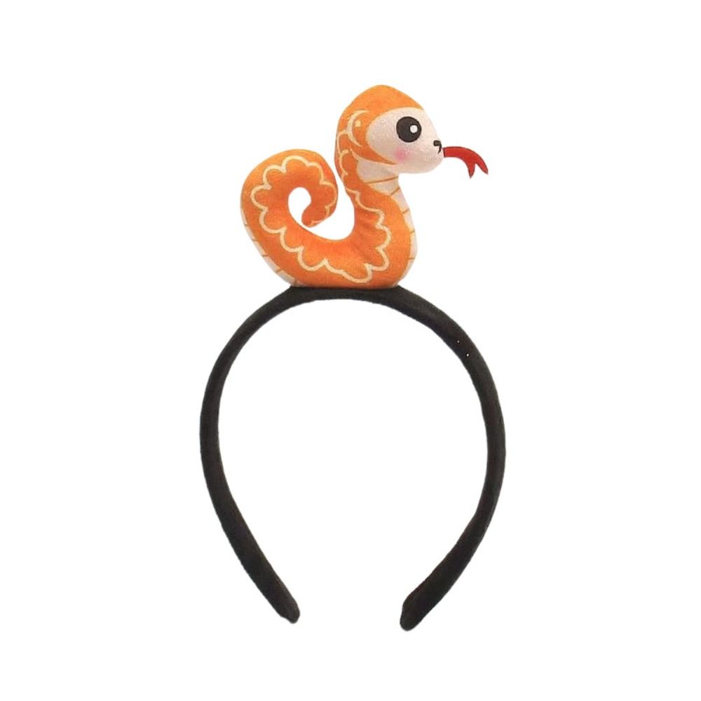 Plushy Chinese New Year Hairband Chinese Zodiac Snake Headband Cute Hair Styling Accessory