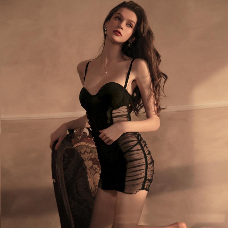 Sexy Dress, Small Breasts Gather Suspenders, Pajamas, Sexy Underwear, Sexy Temptation, Super Short Hip Skirt Flirting