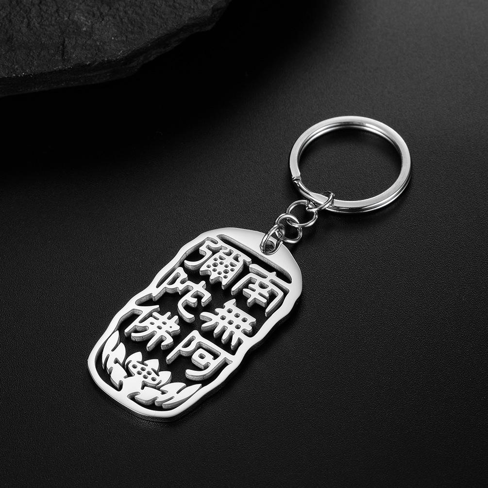 Chinese Style Titanium Steel Anituofo Brand Pendant Made of Stainless Steel