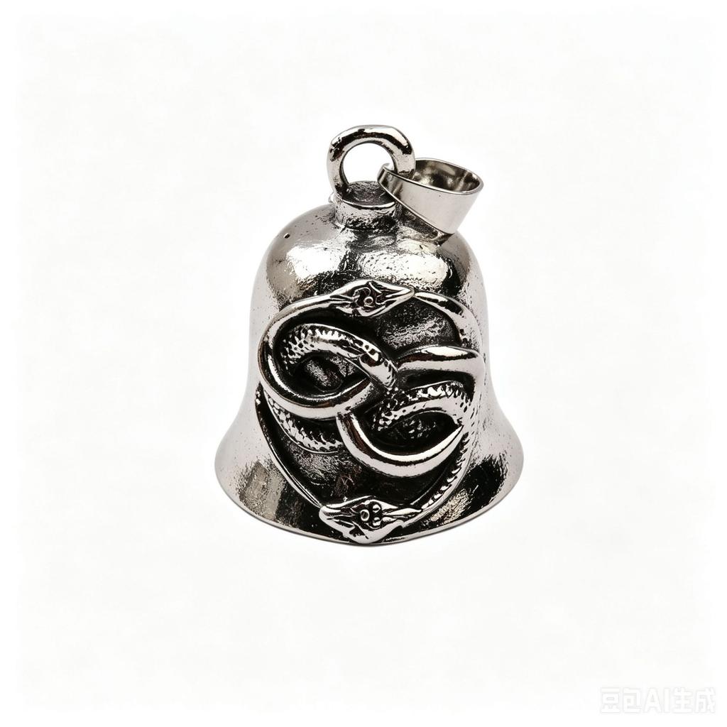 Snake Bell Single Pendant Charm for Necklace, Bracelet and DIY Jewelry Making Projects