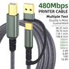 1m/2m/3.0m/5m USB Type C To USB B Data Cable Easy Connection Printers Scanners and Digital Pianos To Phones Tablets