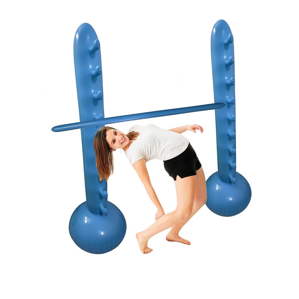 1Set Inflatable Portable Limbo Inflatable Low Pole,Durable PVC Material; Suitable for Outdoor Party Decoration;Family Gatherings