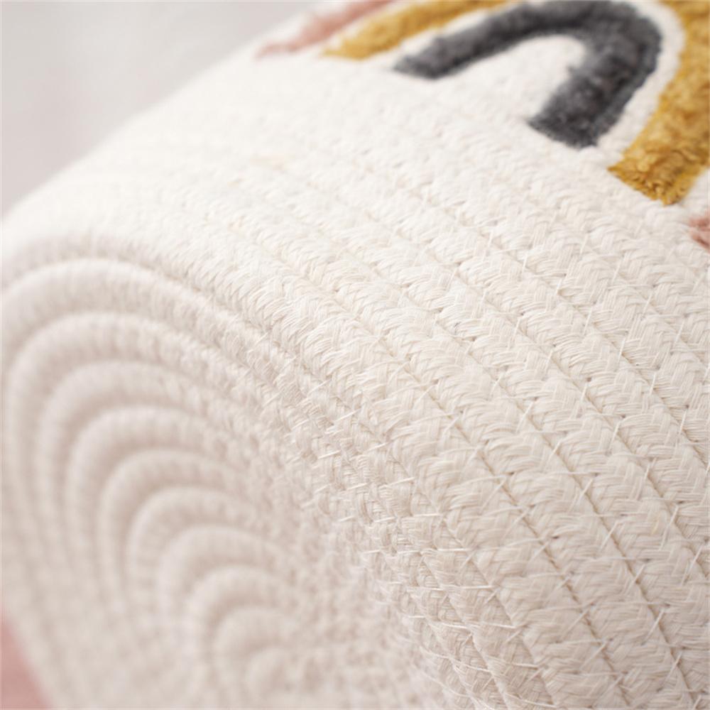 Desktop Sundries Organize Baskets Firm And Flexible Strong Bearing Capacity Cotton Thread Delicate Household Accessories White