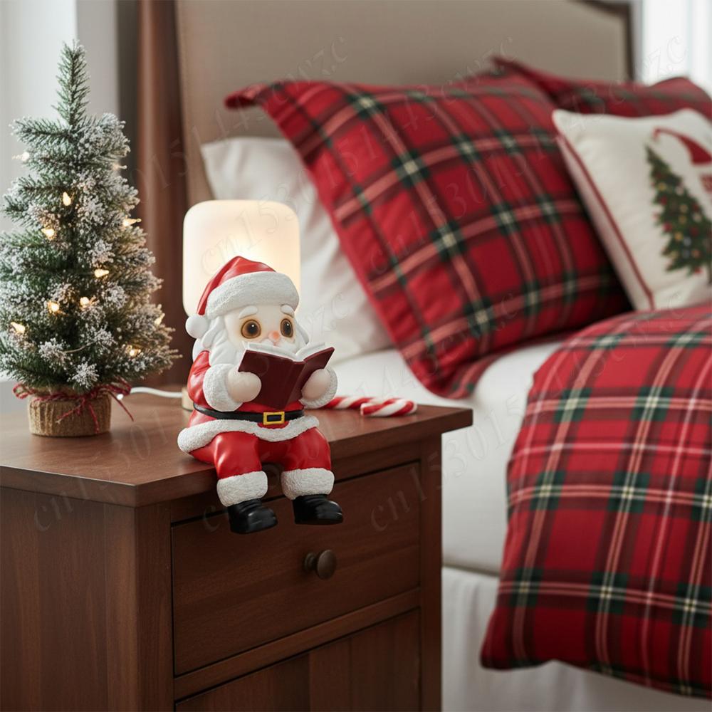 Christmas Decorative Bedside Lamp Santa Claus Xmas Theme LED Table Light Battery Operated Winter Decoration For Xmas Party Decor