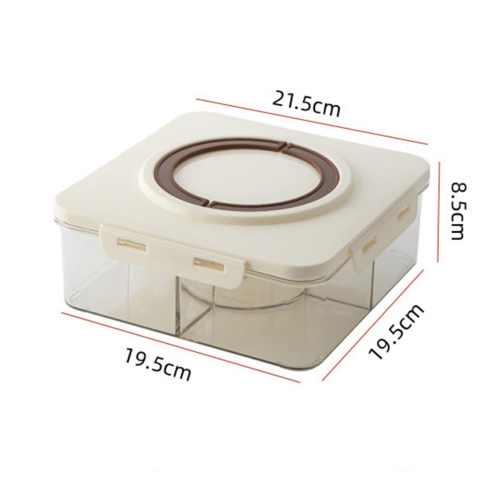 5 Grid Divided Plate with Lid Food Grade Plastic Fruit Storage Box  Snack Vegetable Fruit