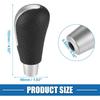 Automatic Transmission Gear Shift Knob with Holes for Mazda 3 2009-2016 for Mazda 3 Sport 2009-2016 Matte Silver Tone