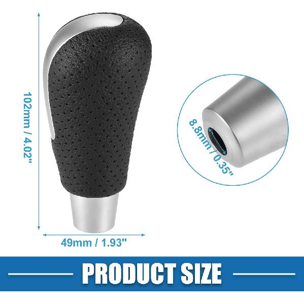 Automatic Transmission Gear Shift Knob with Holes for Mazda 3 2009-2016 for Mazda 3 Sport 2009-2016 Matte Silver Tone